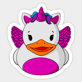 Unicorn Pegasus Rubber Duck Sticker